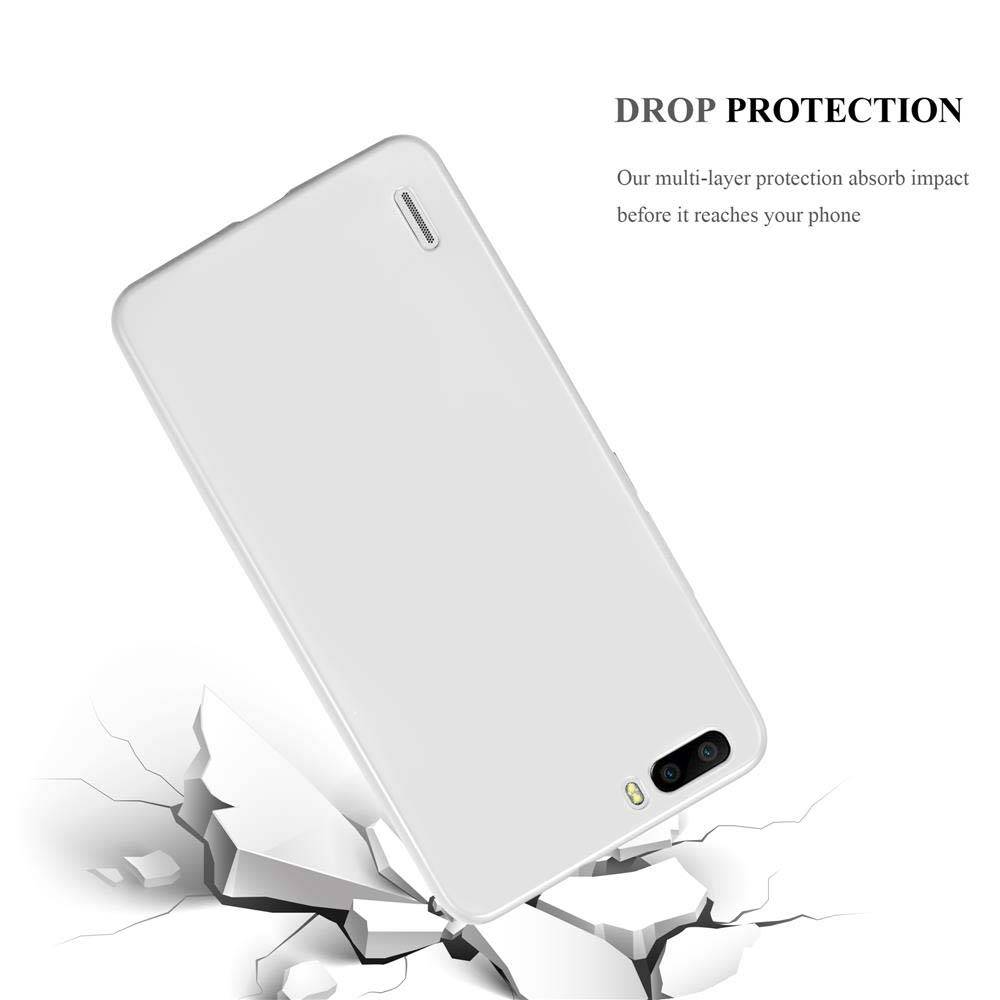 Cadorabo Schutzhülle für Honor 6 PLUS Hülle in Silber Handyhülle TPU Silikon Etui Cover Case