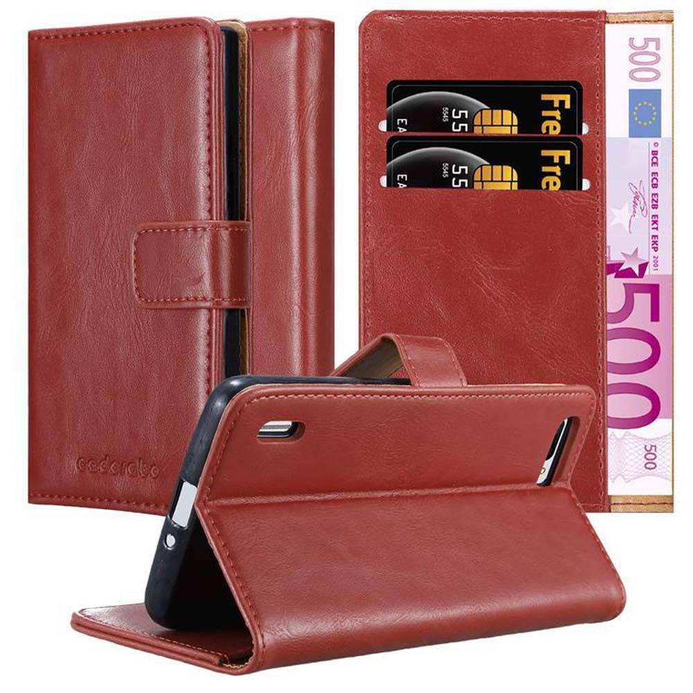 Cadorabo Hülle für Honor 6 PLUS Schutzhülle in Rot Handyhülle Book Tasche Case Etui Luxury