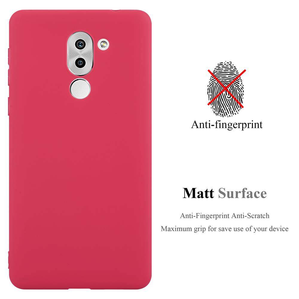 Cadorabo Hülle für Huawei MATE 9 LITE / GR5 2017 / Honor 6X Schutzhülle in Rot Handyhülle TPU Silikon Etui Case Cover