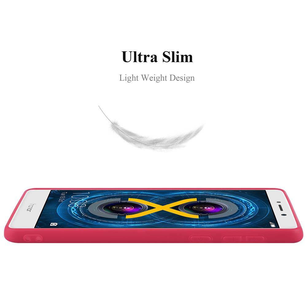 Cadorabo Hülle für Huawei MATE 9 LITE / GR5 2017 / Honor 6X Schutzhülle in Rot Handyhülle TPU Silikon Etui Case Cover