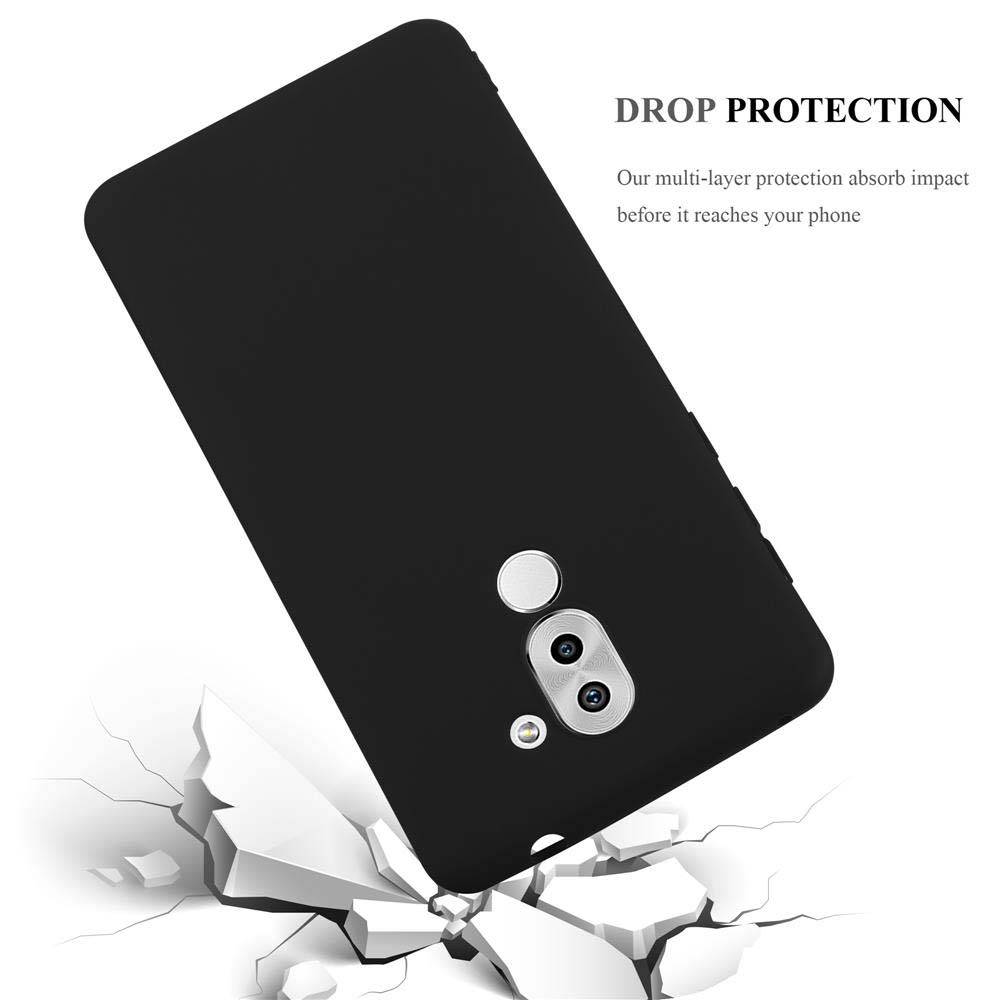 Cadorabo Hülle für Huawei MATE 9 LITE / GR5 2017 / Honor 6X Schutzhülle in Schwarz Handyhülle TPU Silikon Etui Case