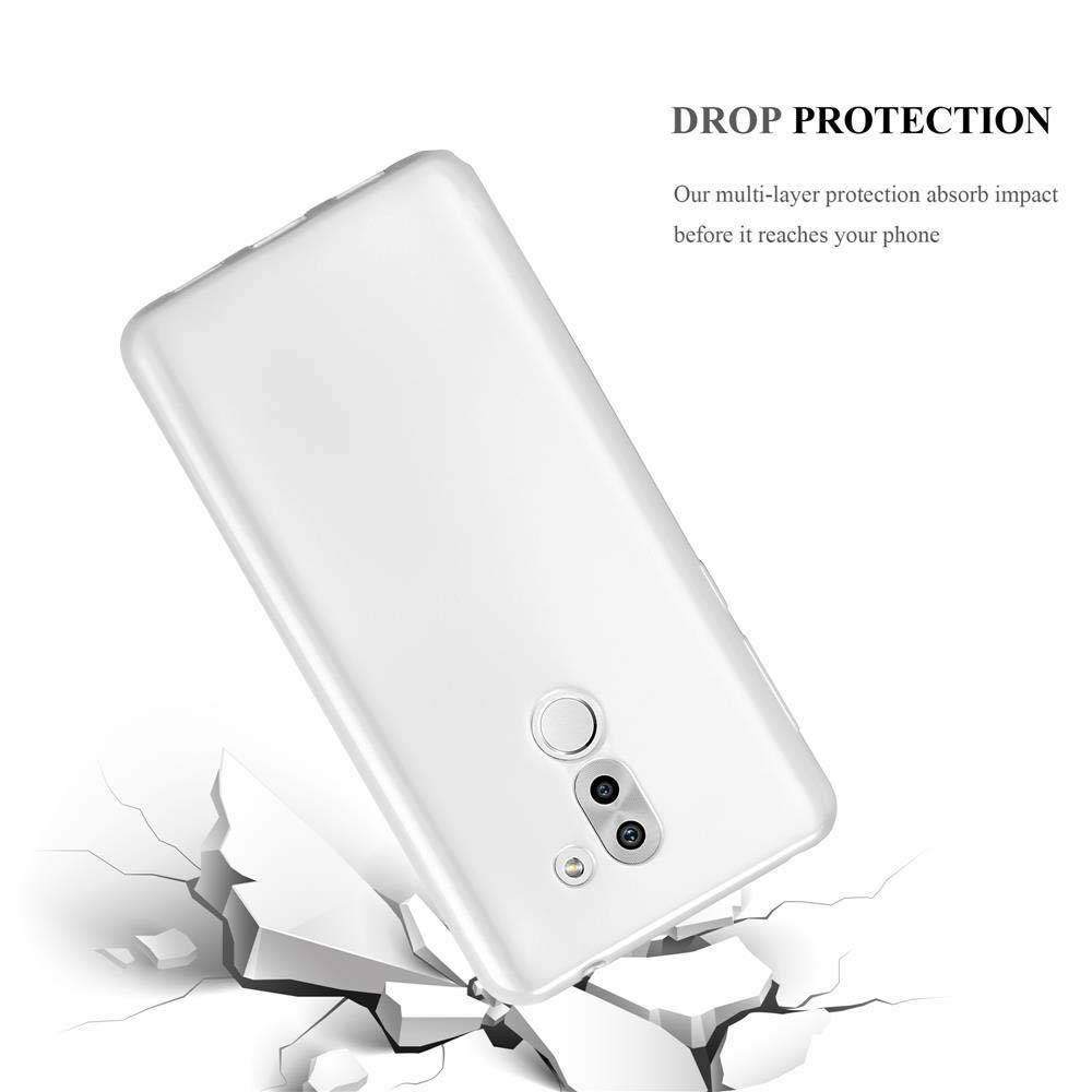 Cadorabo Schutzhülle für Huawei MATE 9 LITE / GR5 2017 / Honor 6X Hülle in Silber Handyhülle TPU Silikon Etui Cover Case