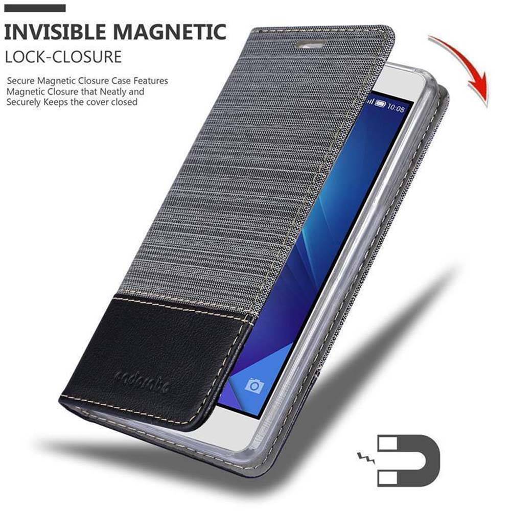 Cadorabo Hülle für Honor 7 Schutzhülle in Grau Handy Hülle Etui Book Case Cover
