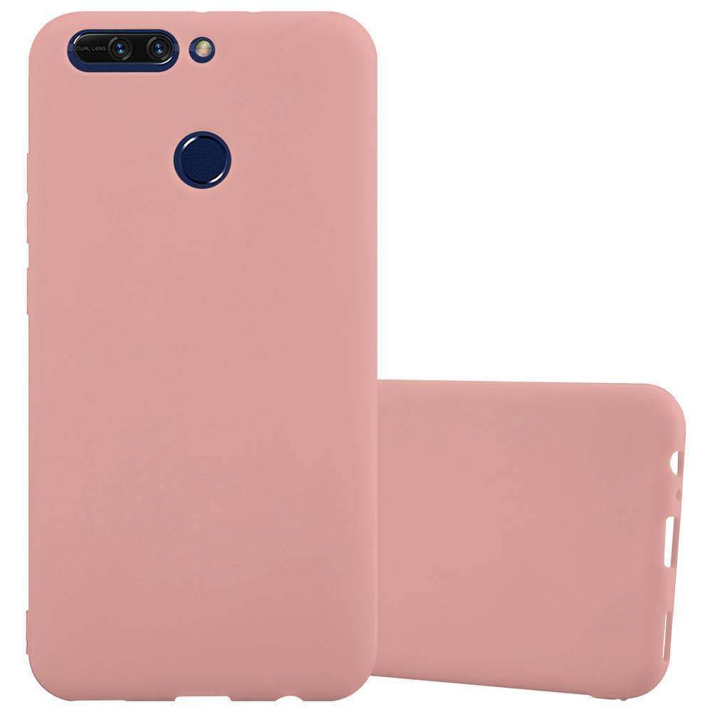 Cadorabo Hülle für Honor 8 PRO Schutzhülle in Rosa Handyhülle TPU Silikon Etui Case Cover