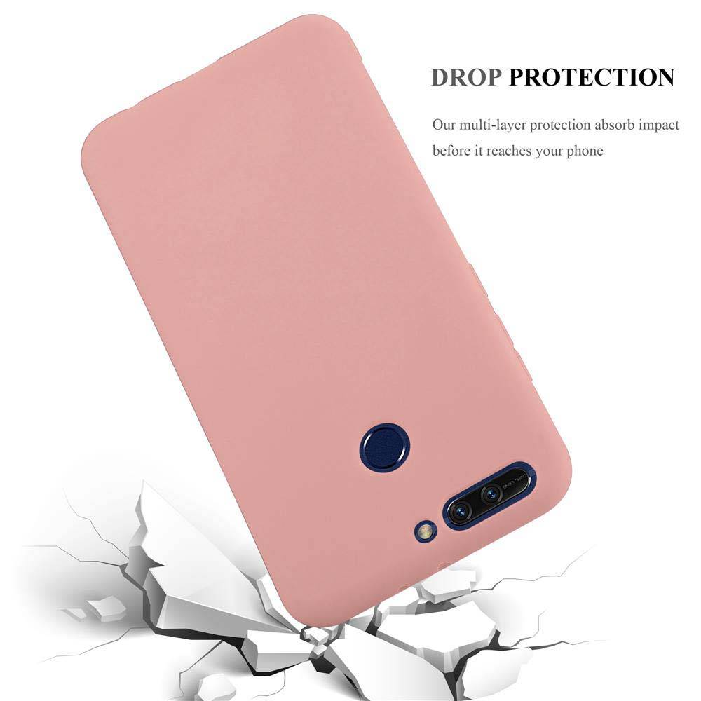 Cadorabo Hülle für Honor 8 PRO Schutzhülle in Rosa Handyhülle TPU Silikon Etui Case Cover