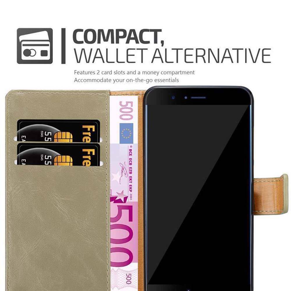 Cadorabo Hülle für Honor 8 PRO Schutzhülle in Braun Handyhülle Book Tasche Case Etui Luxury