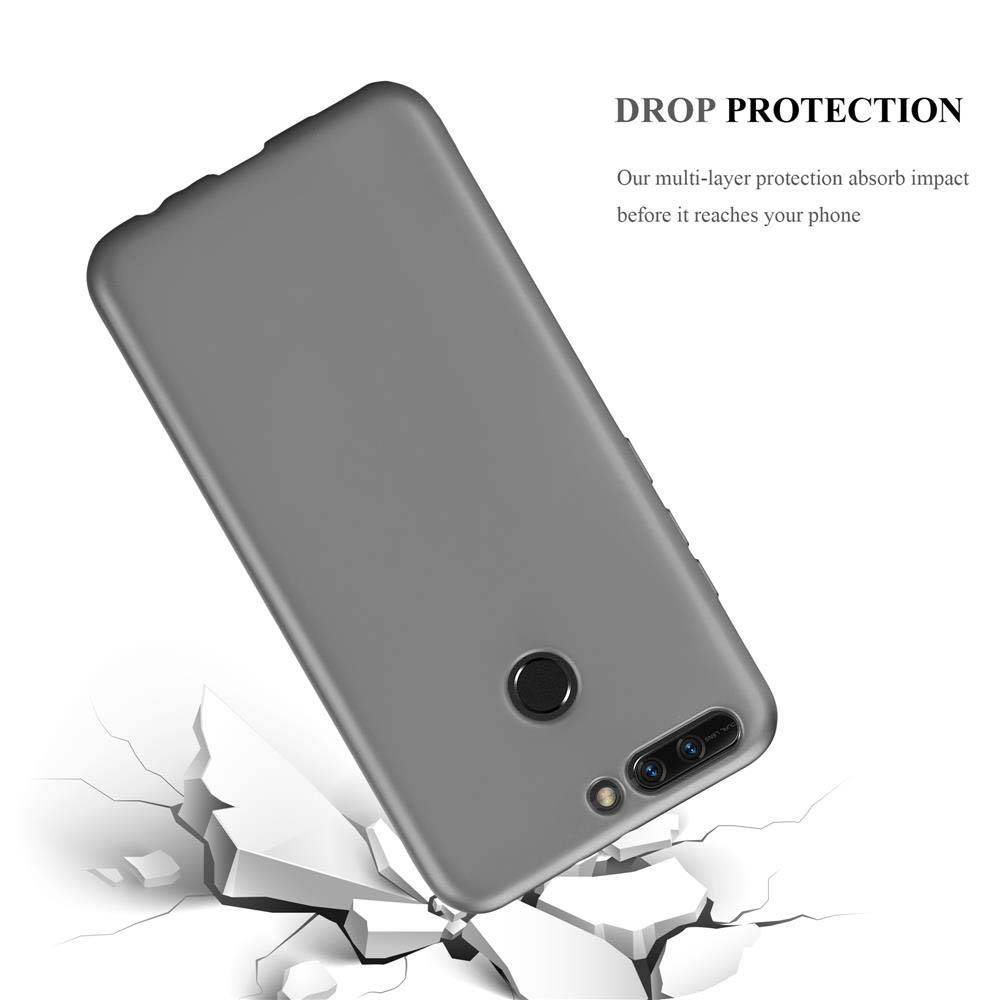 Cadorabo Schutzhülle für Honor 8 PRO Hülle in Grau Handyhülle TPU Silikon Etui Cover Case
