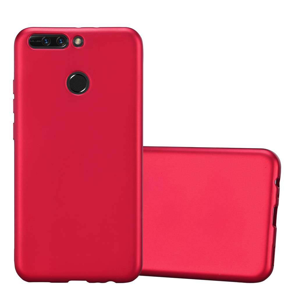 Cadorabo Schutzhülle für Honor 8 PRO Hülle in Rot Handyhülle TPU Silikon Etui Cover Case