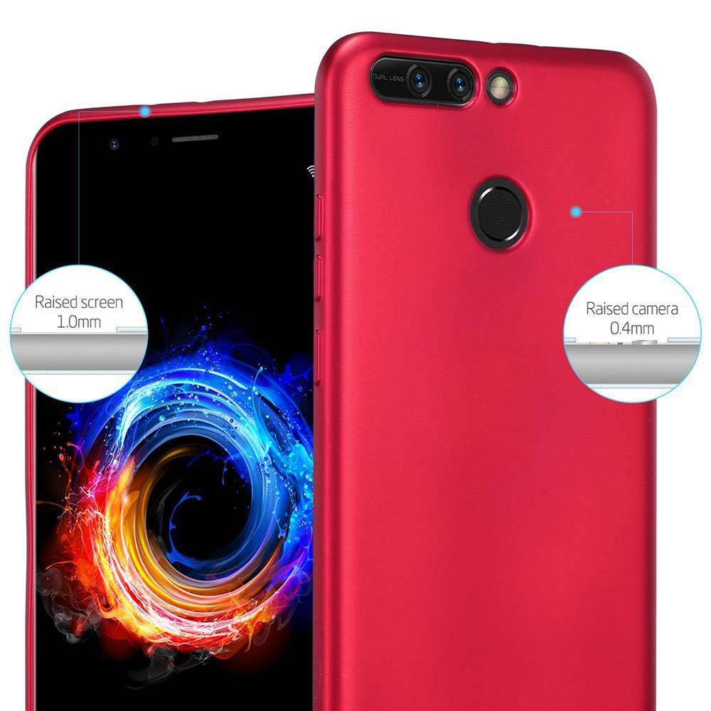 Cadorabo Schutzhülle für Honor 8 PRO Hülle in Rot Handyhülle TPU Silikon Etui Cover Case