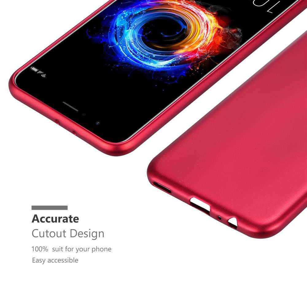 Cadorabo Schutzhülle für Honor 8 PRO Hülle in Rot Handyhülle TPU Silikon Etui Cover Case