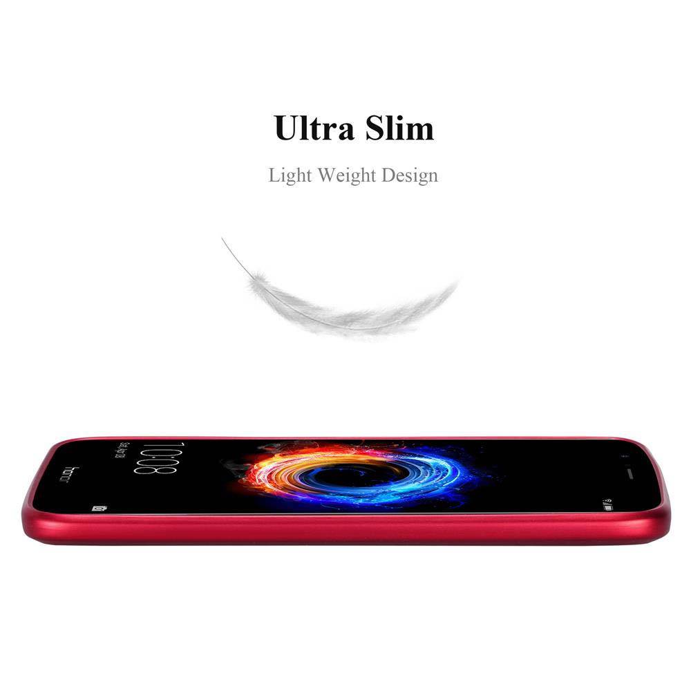 Cadorabo Schutzhülle für Honor 8 PRO Hülle in Rot Handyhülle TPU Silikon Etui Cover Case