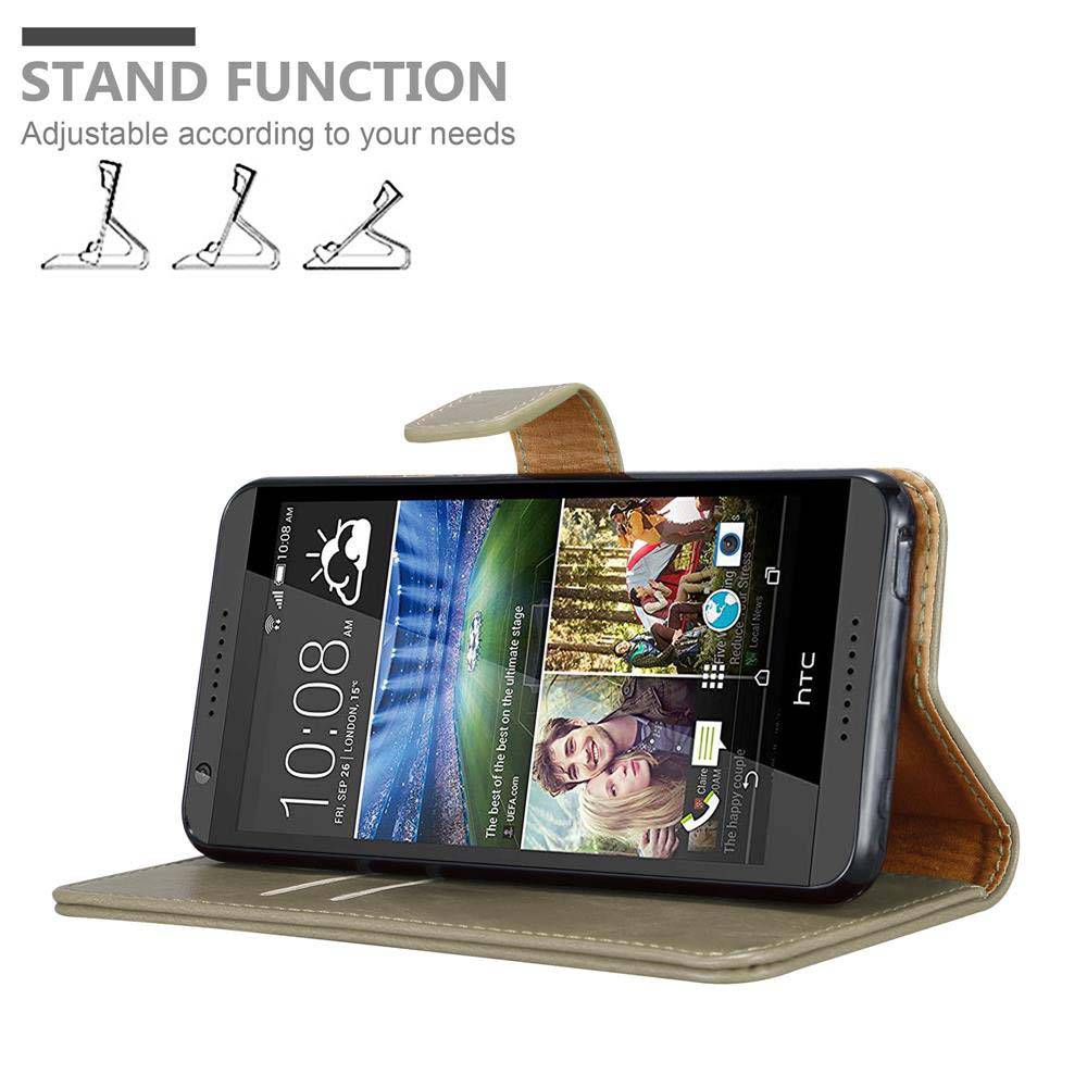 Cadorabo Hülle für HTC Desire 820 Schutzhülle in Braun Handyhülle Book Tasche Case Etui Luxury