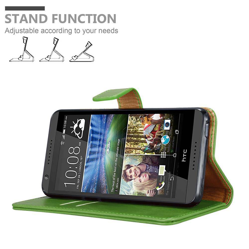 Cadorabo Hülle für HTC Desire 820 Schutzhülle in Grün Handyhülle Book Tasche Case Etui Luxury