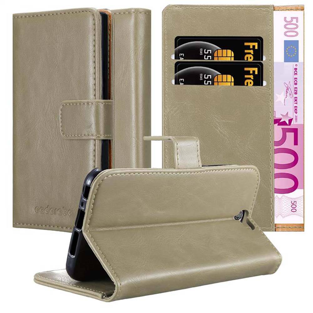 Cadorabo Hülle für HTC ONE A9 Schutzhülle in Braun Handyhülle Book Tasche Case Etui Luxury