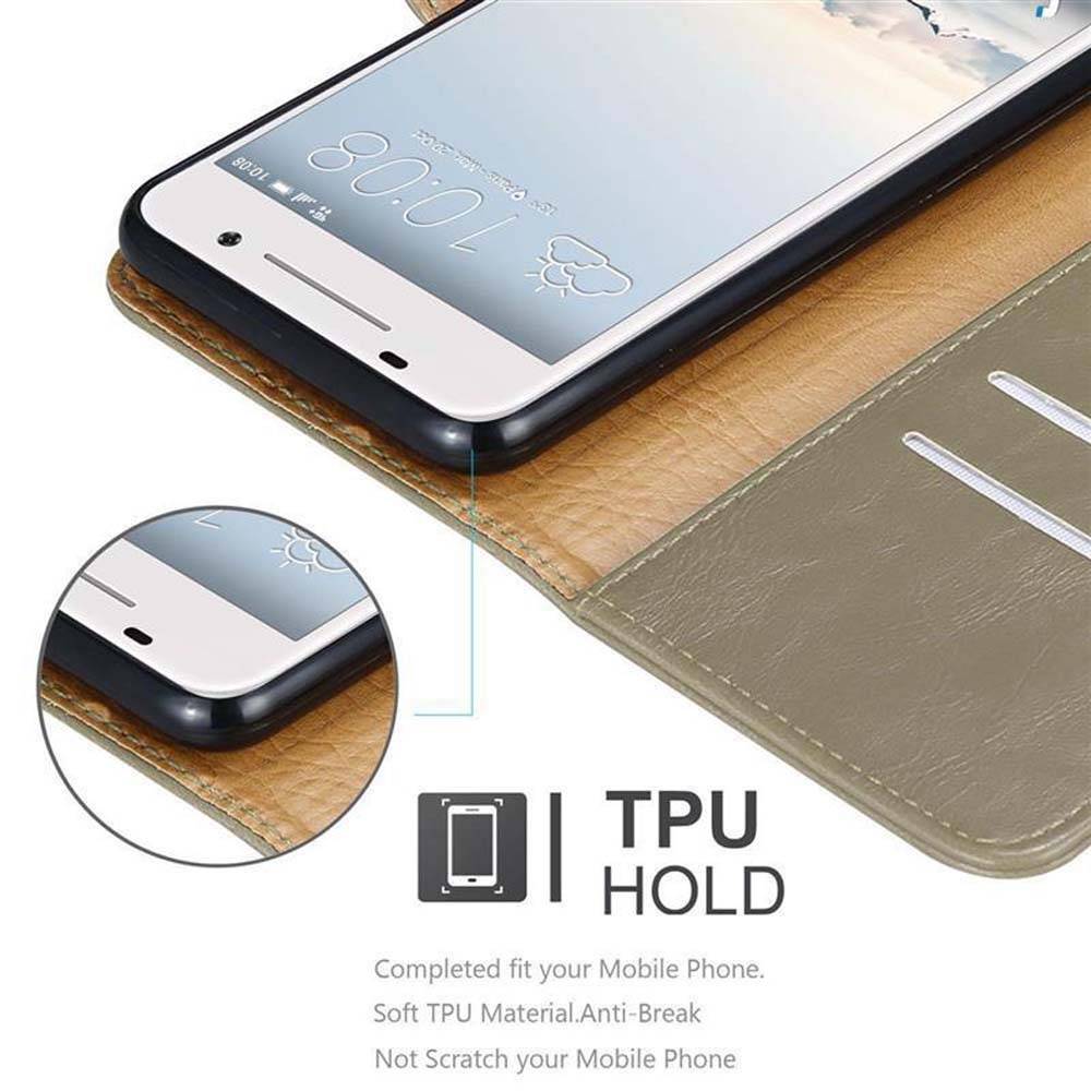 Cadorabo Hülle für HTC ONE A9 Schutzhülle in Braun Handyhülle Book Tasche Case Etui Luxury