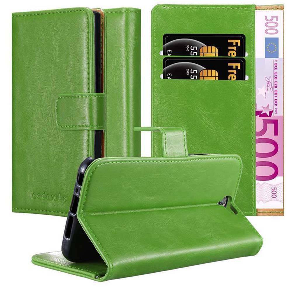 Cadorabo Hülle für HTC ONE A9 Schutzhülle in Grün Handyhülle Book Tasche Case Etui Luxury