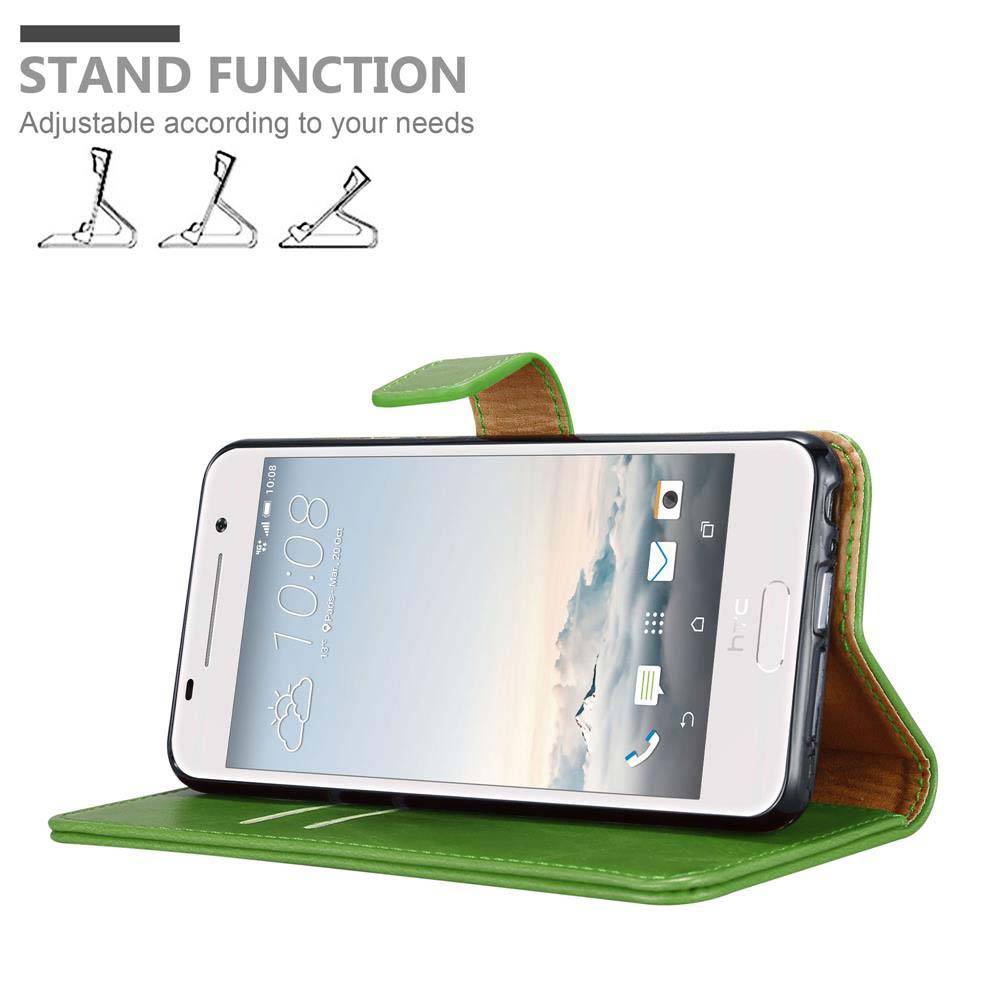 Cadorabo Hülle für HTC ONE A9 Schutzhülle in Grün Handyhülle Book Tasche Case Etui Luxury