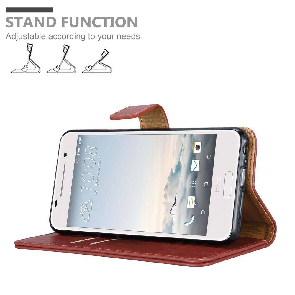 Cadorabo Hülle für HTC ONE A9 Schutzhülle in Rot Handyhülle Book Tasche Case Etui Luxury