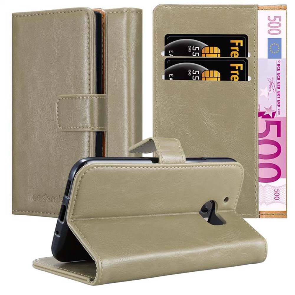 Cadorabo Hülle für HTC ONE M10 Schutzhülle in Braun Handyhülle Book Tasche Case Etui Luxury