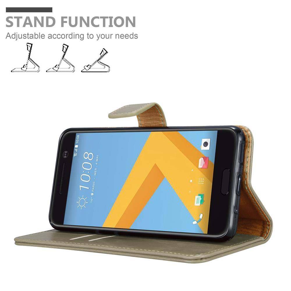 Cadorabo Hülle für HTC ONE M10 Schutzhülle in Braun Handyhülle Book Tasche Case Etui Luxury