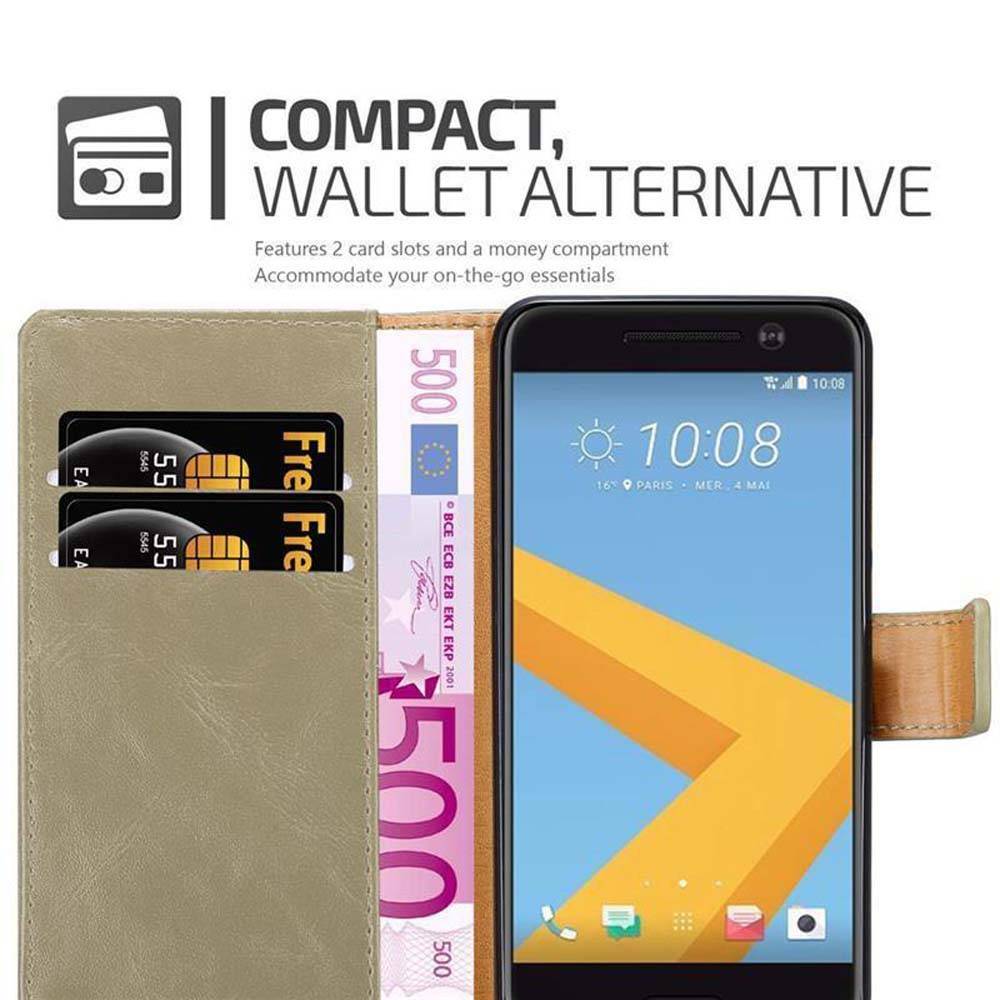 Cadorabo Hülle für HTC ONE M10 Schutzhülle in Braun Handyhülle Book Tasche Case Etui Luxury