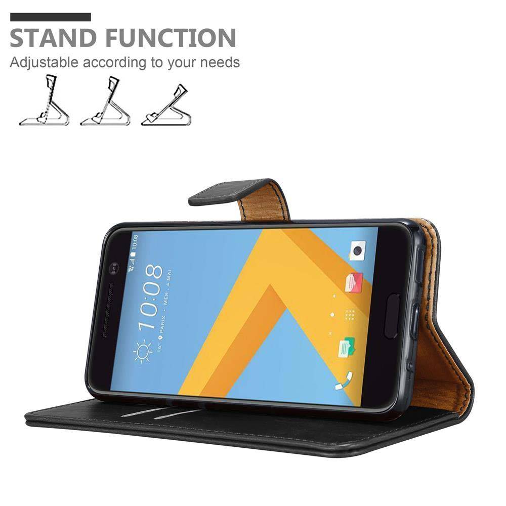 Cadorabo Hülle für HTC ONE M10 Schutzhülle in Schwarz Handyhülle Book Tasche Case Etui Luxury