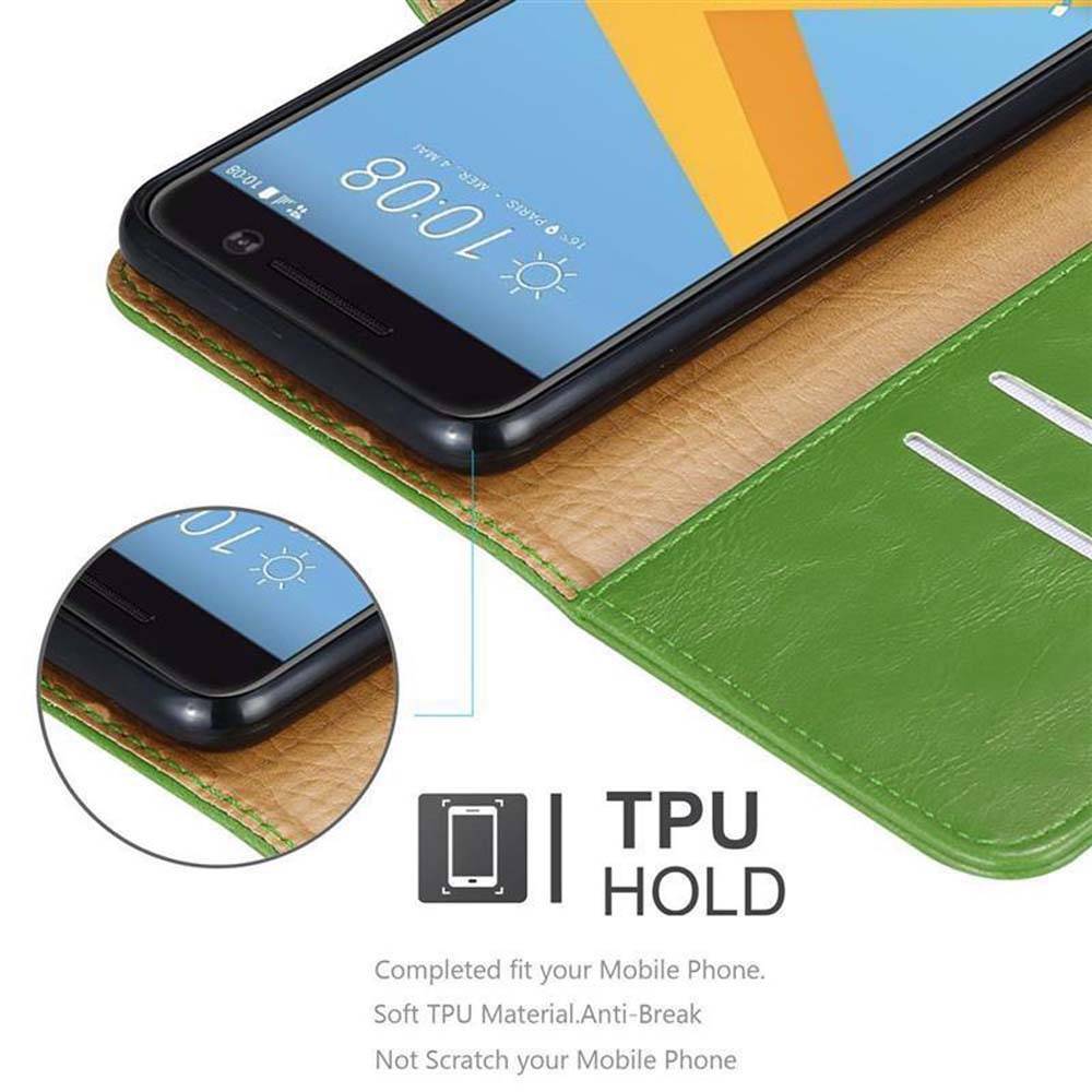 Cadorabo Hülle für HTC ONE M10 Schutzhülle in Grün Handyhülle Book Tasche Case Etui Luxury