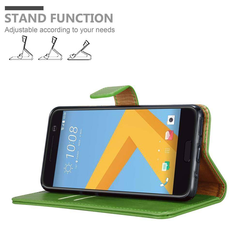 Cadorabo Hülle für HTC ONE M10 Schutzhülle in Grün Handyhülle Book Tasche Case Etui Luxury
