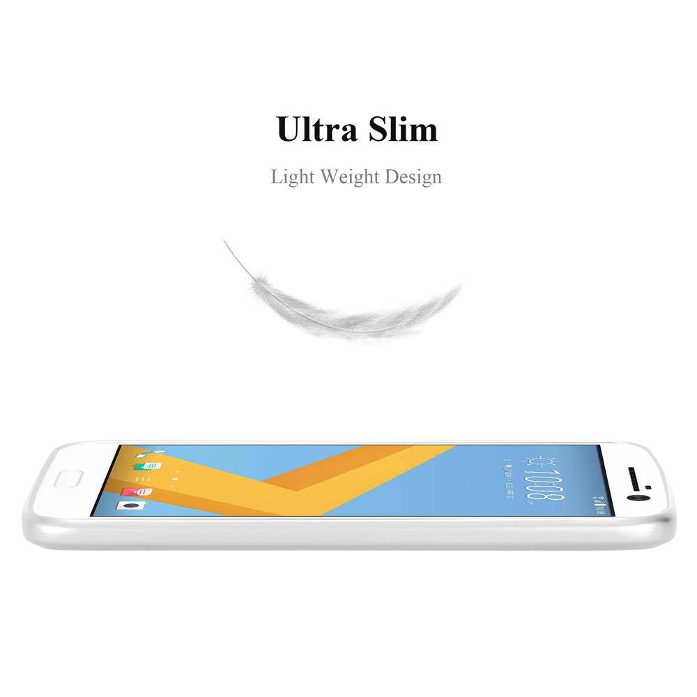 Cadorabo Schutzhülle für HTC ONE M10 Hülle in Silber Handyhülle TPU Silikon Etui Cover Case