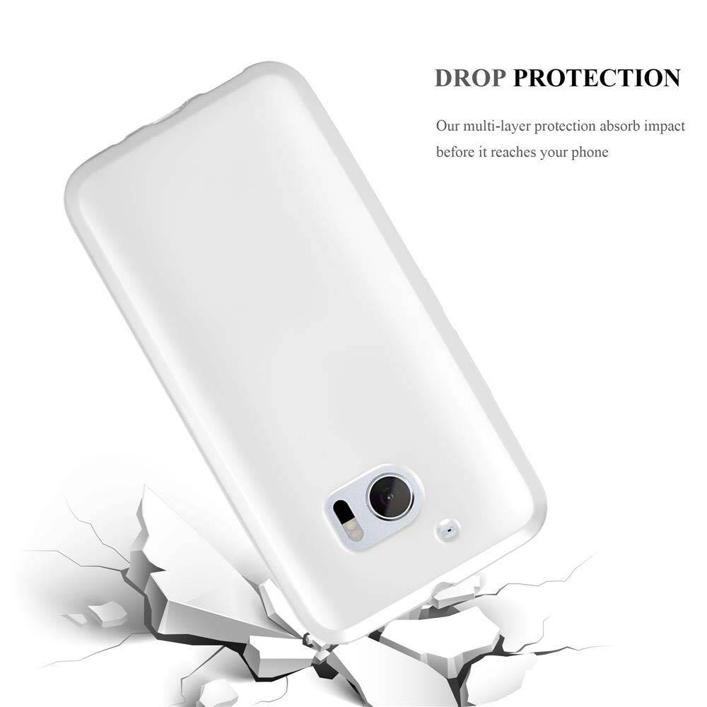 Cadorabo Schutzhülle für HTC ONE M10 Hülle in Silber Handyhülle TPU Silikon Etui Cover Case