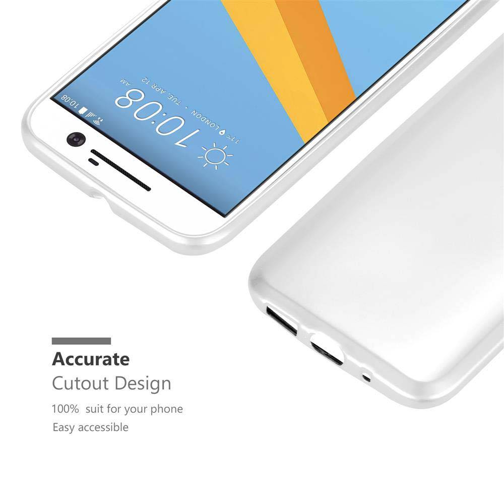 Cadorabo Schutzhülle für HTC ONE M10 Hülle in Silber Handyhülle TPU Silikon Etui Cover Case
