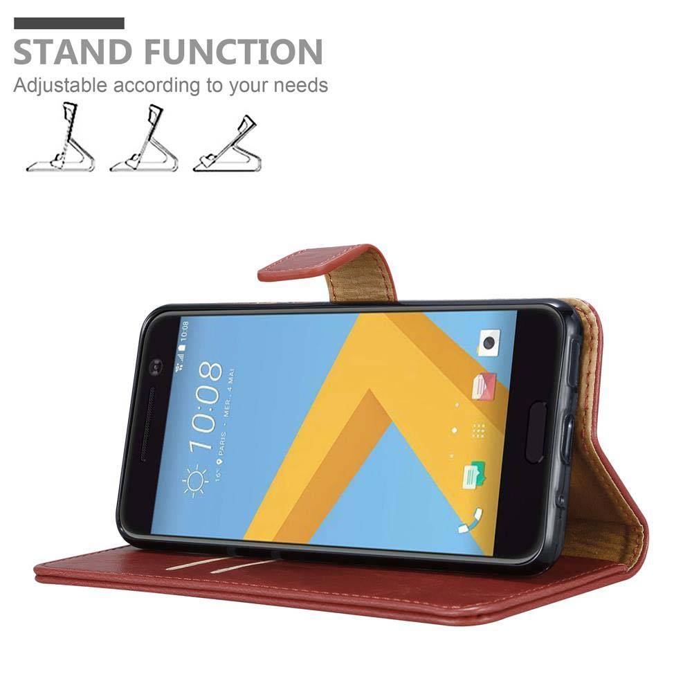 Cadorabo Hülle für HTC ONE M10 Schutzhülle in Rot Handyhülle Book Tasche Case Etui Luxury