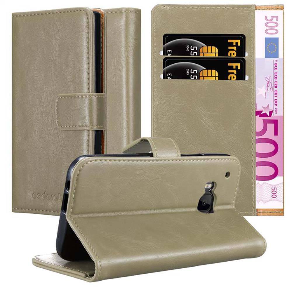 Cadorabo Hülle für HTC ONE M9 Schutzhülle in Braun Handyhülle Book Tasche Case Etui Luxury