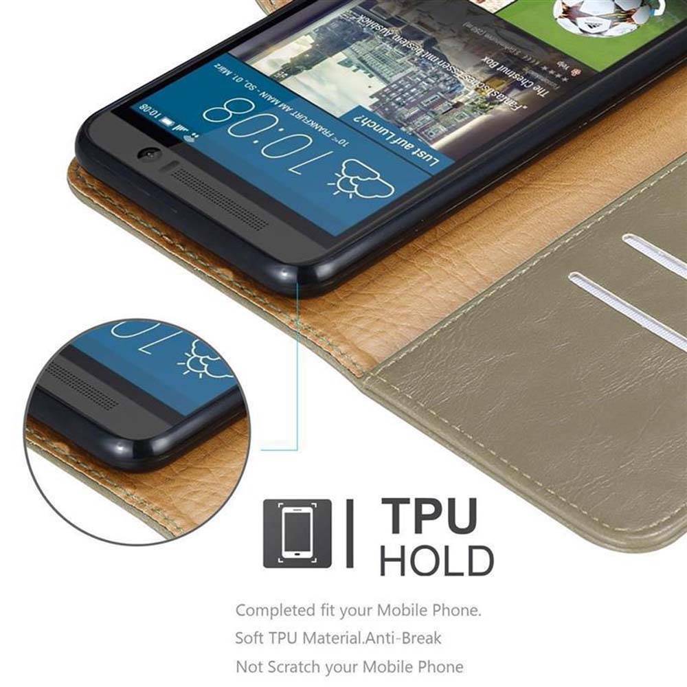 Cadorabo Hülle für HTC ONE M9 Schutzhülle in Braun Handyhülle Book Tasche Case Etui Luxury