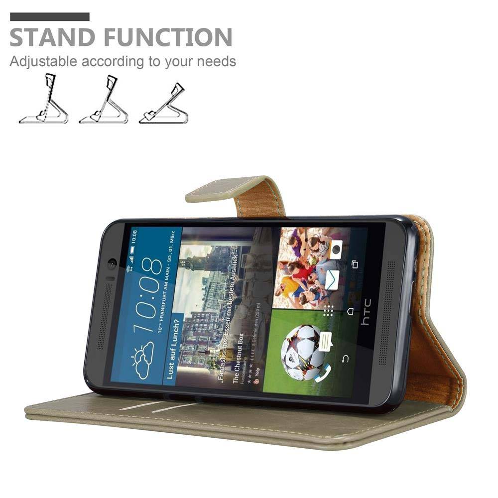Cadorabo Hülle für HTC ONE M9 Schutzhülle in Braun Handyhülle Book Tasche Case Etui Luxury