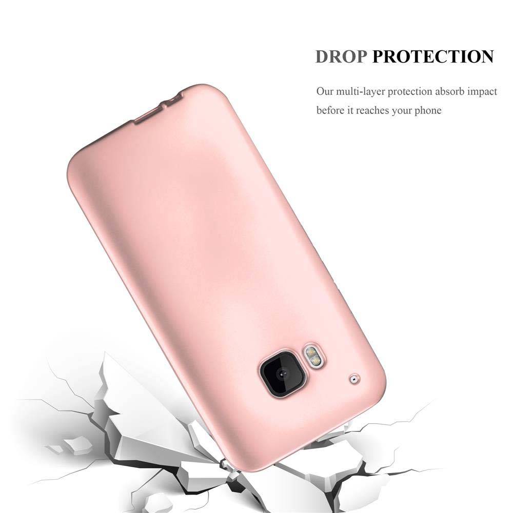 Cadorabo Schutzhülle für HTC ONE M9 Hülle in Rosa Handyhülle TPU Silikon Etui Cover Case