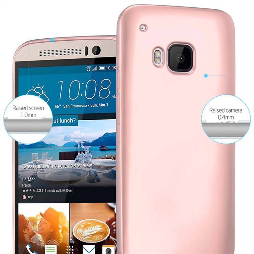 Cadorabo Schutzhülle für HTC ONE M9 Hülle in Rosa Handyhülle TPU Silikon Etui Cover Case