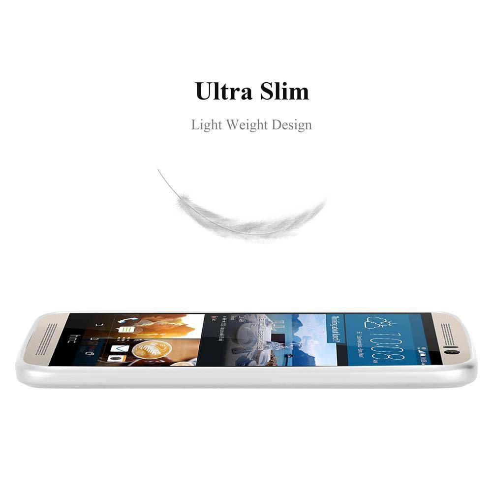Cadorabo Schutzhülle für HTC ONE M9 Hülle in Silber Handyhülle TPU Silikon Etui Cover Case