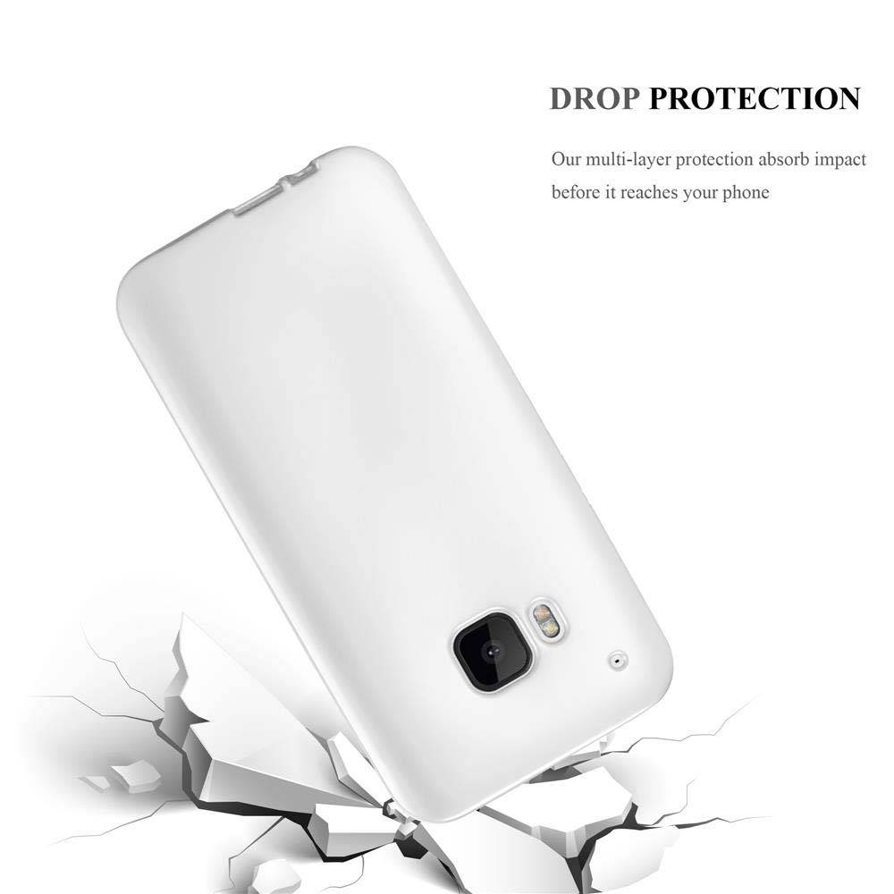 Cadorabo Schutzhülle für HTC ONE M9 Hülle in Silber Handyhülle TPU Silikon Etui Cover Case