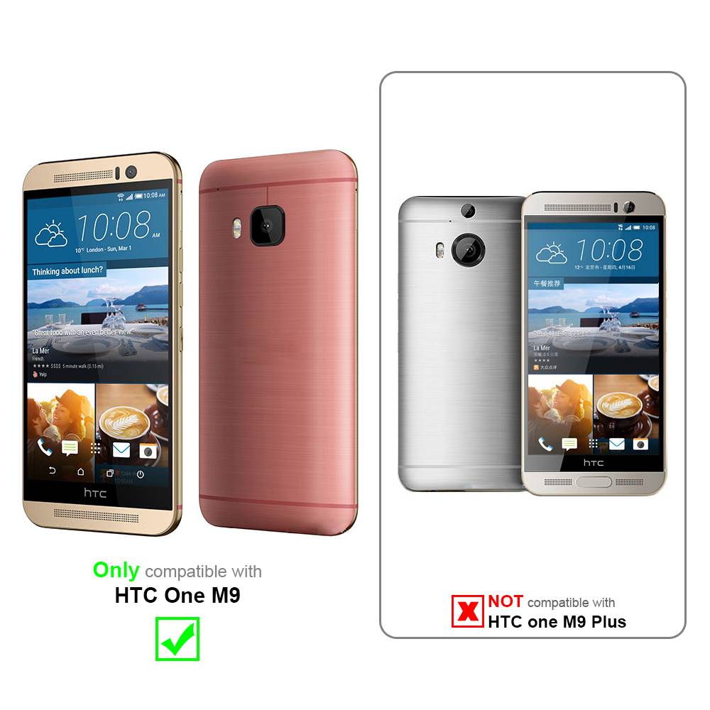Cadorabo Schutzhülle für HTC ONE M9 Hülle in Silber Handyhülle TPU Silikon Etui Cover Case