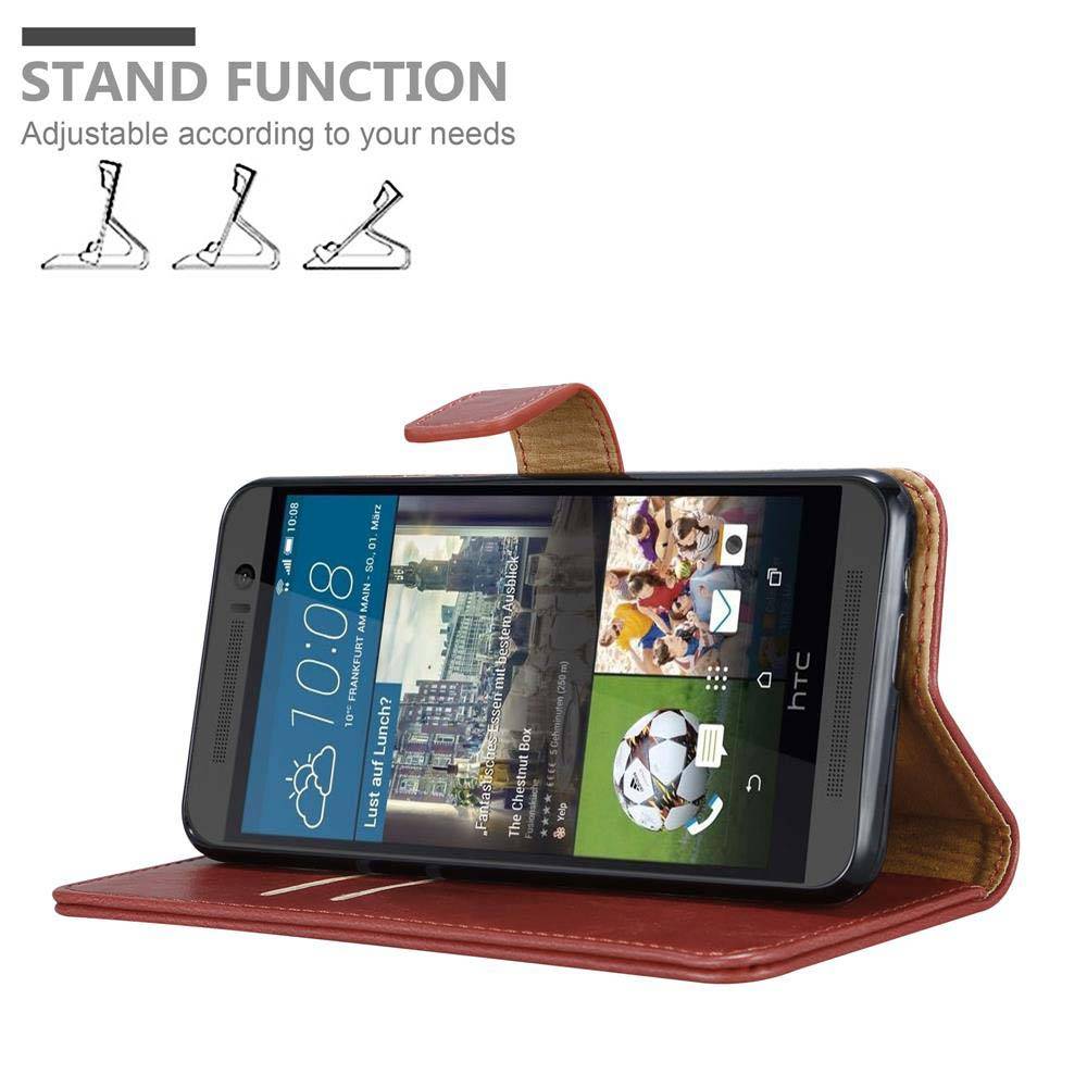 Cadorabo Hülle für HTC ONE M9 Schutzhülle in Rot Handyhülle Book Tasche Case Etui Luxury