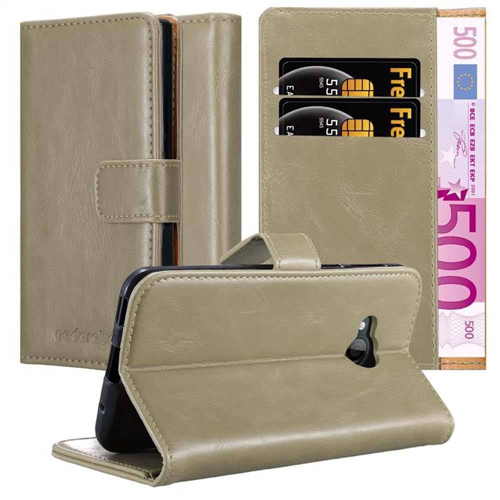 Cadorabo Hülle für HTC U PLAY Schutzhülle in Braun Handyhülle Book Tasche Case Etui Luxury