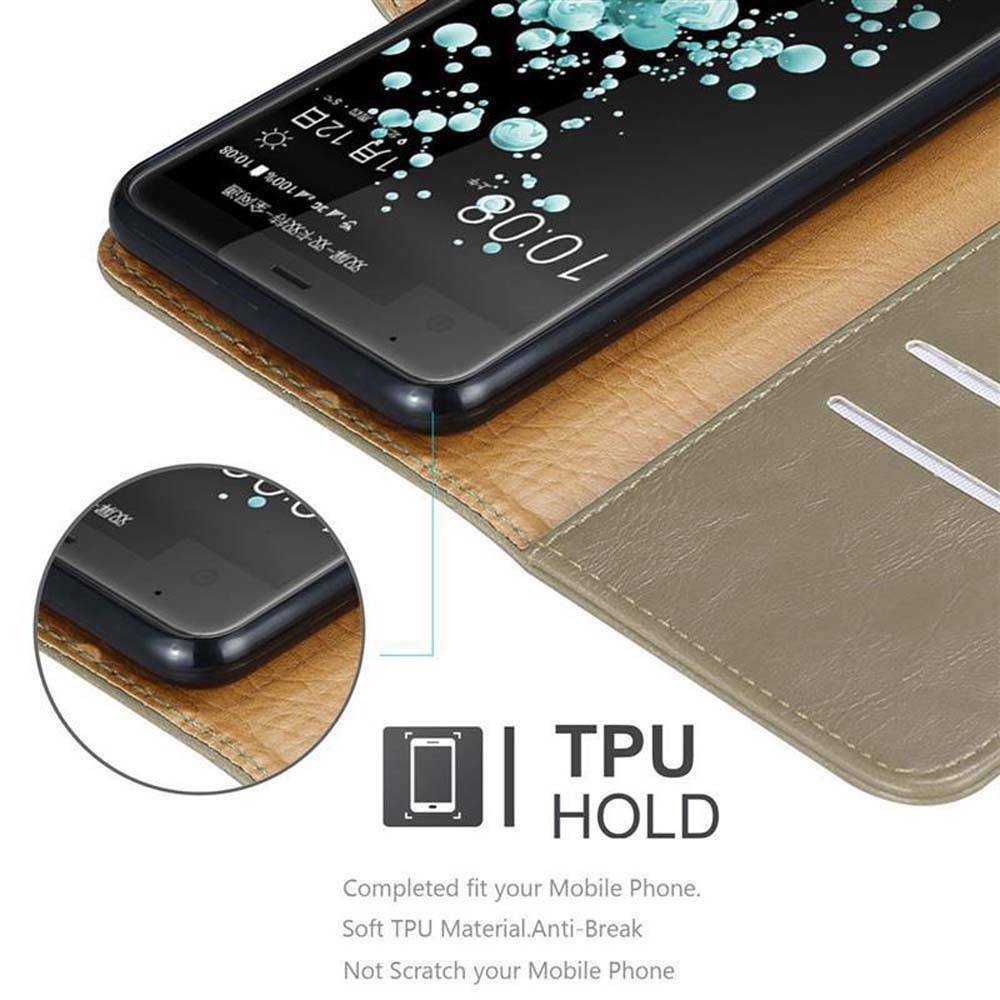 Cadorabo Hülle für HTC U ULTRA Schutzhülle in Braun Handyhülle Book Tasche Case Etui Luxury