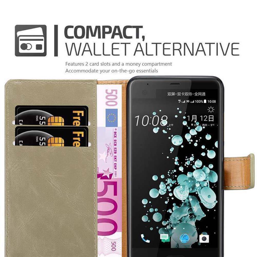 Cadorabo Hülle für HTC U ULTRA Schutzhülle in Braun Handyhülle Book Tasche Case Etui Luxury