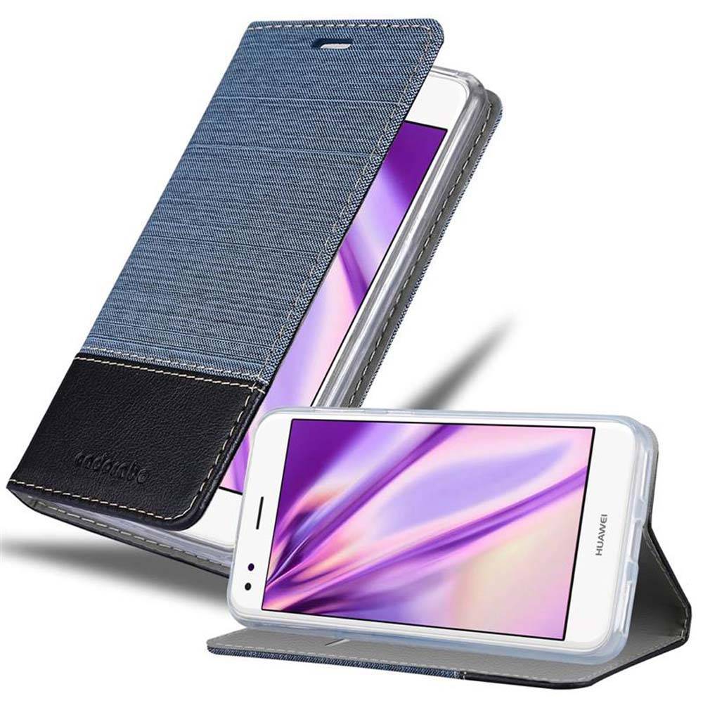 Cadorabo Hülle für Huawei Enjoy 7 Schutzhülle in Blau Handy Hülle Etui Book Case Cover