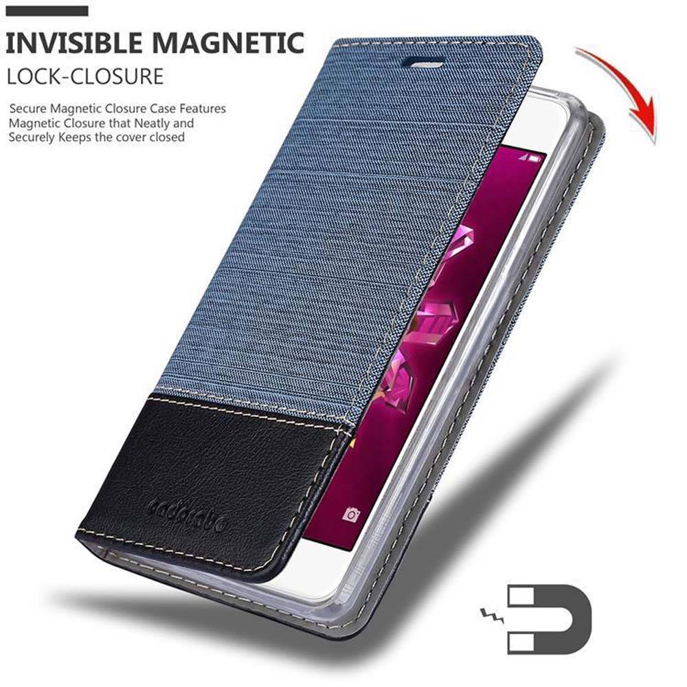 Cadorabo Hülle für Huawei Enjoy 7 Schutzhülle in Blau Handy Hülle Etui Book Case Cover