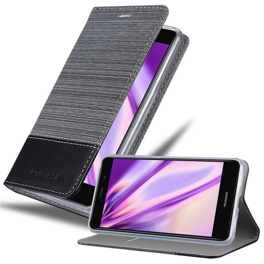 Cadorabo Hülle für Huawei Enjoy 7 PLUS Schutzhülle in Grau Handy Hülle Etui Book Case Cover