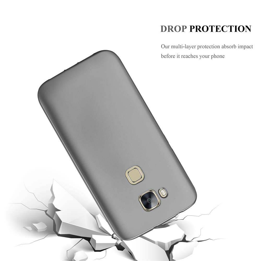 Cadorabo Schutzhülle für Huawei ASCEND G7 PLUS / G8 / GX8 Hülle in Grau Handyhülle TPU Silikon Etui Cover Case