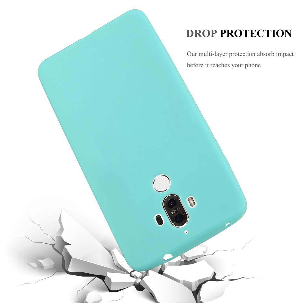 Cadorabo Hülle für Huawei MATE 9 Schutzhülle in Blau Handyhülle TPU Silikon Etui Case Cover