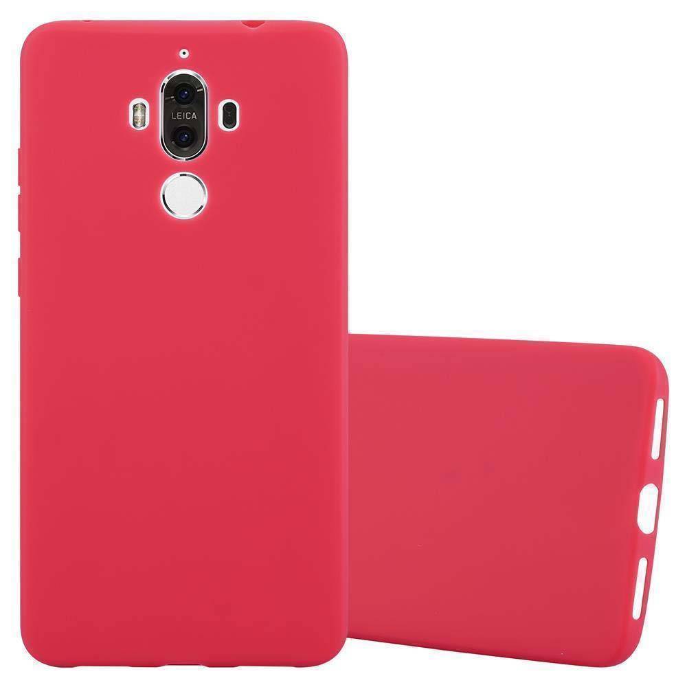 Cadorabo Hülle für Huawei MATE 9 Schutzhülle in Rot Handyhülle TPU Silikon Etui Case Cover